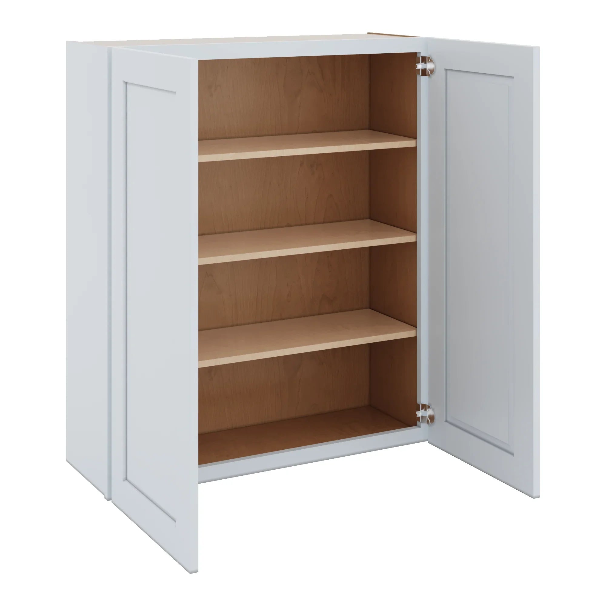 J&K White Shaker S8 Double Door Wall Cabinet   36" W x 42" H