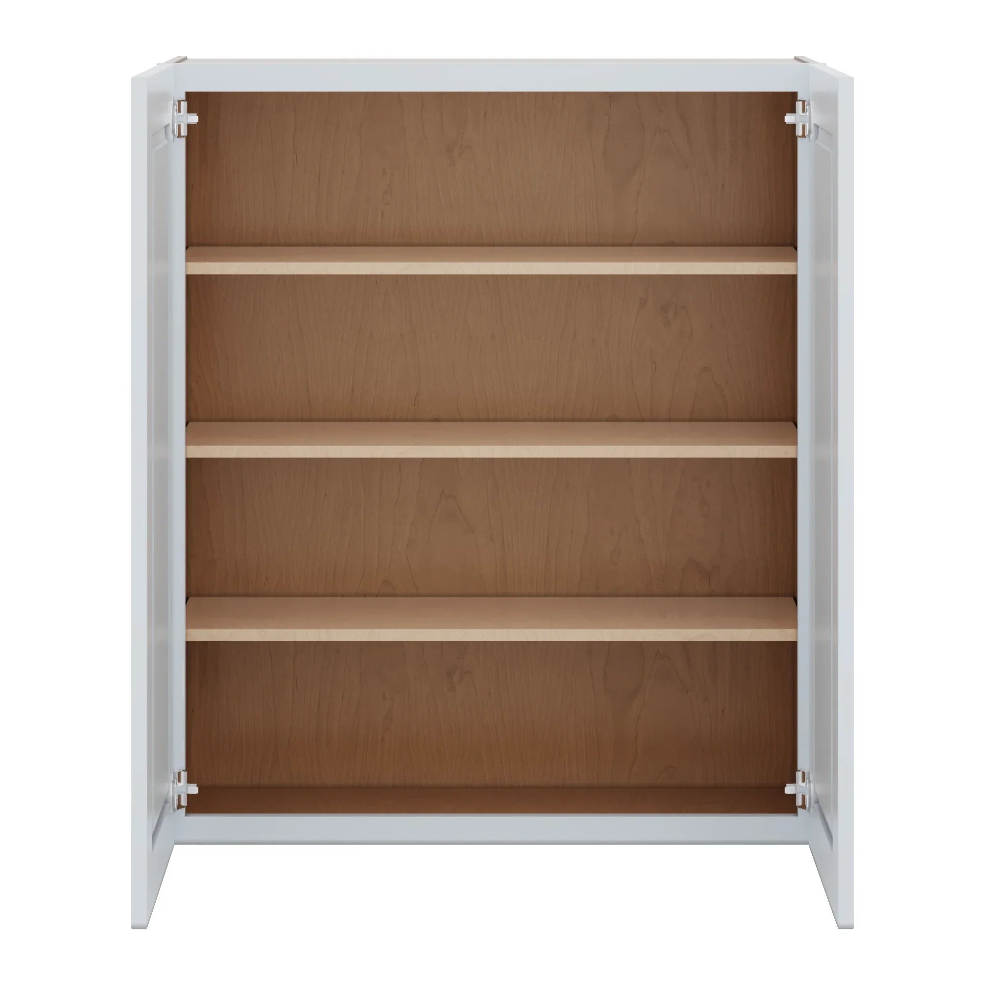J&K White Shaker S8 Double Door Wall Cabinet   36" W x 42" H