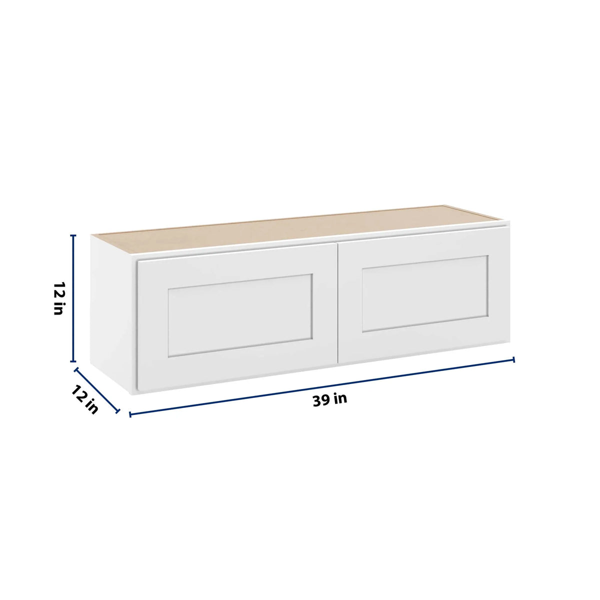 cnc luxor white 39 w x 12 h double door wall cabinet