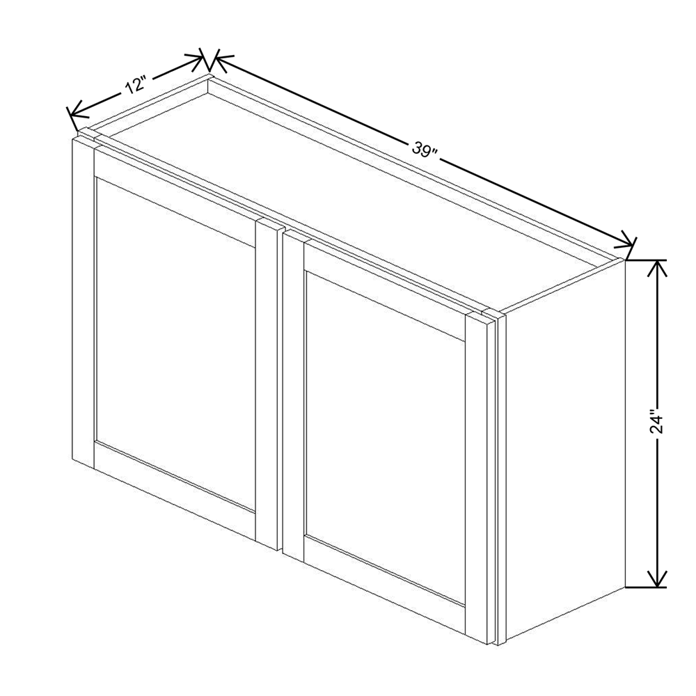 Wolf Classic Dartmouth Honey Stain 39"W X 24"H Wall Cabinet