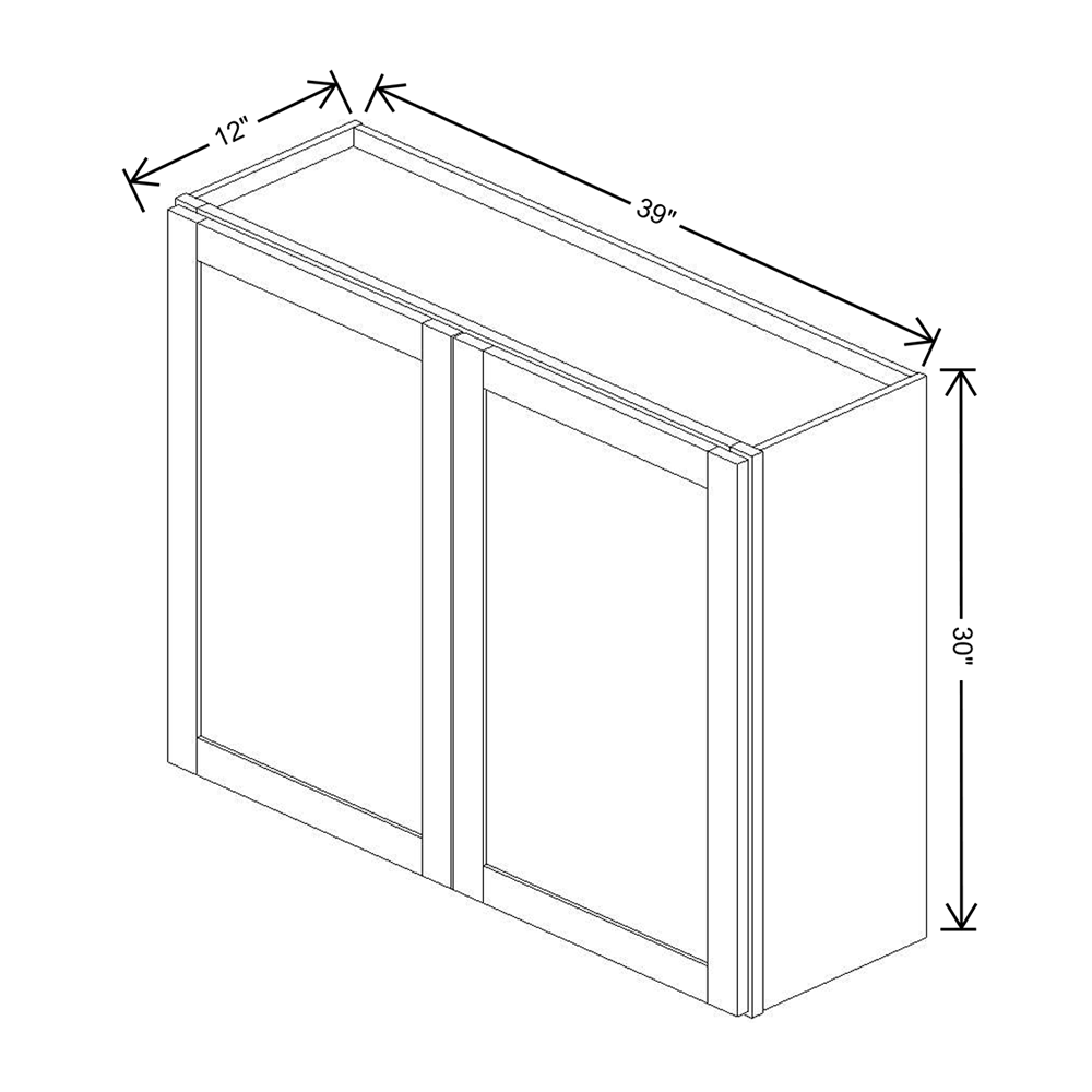 Wolf Classic Grove White Paint 39"W X 30"H Wall Cabinet