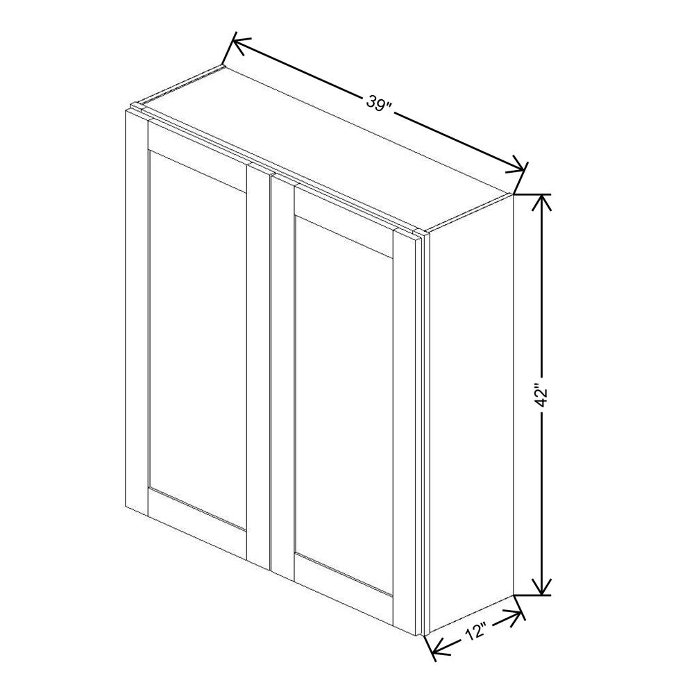 Fabuwood Allure Nexus Frost 39"W X 42"H  Wall