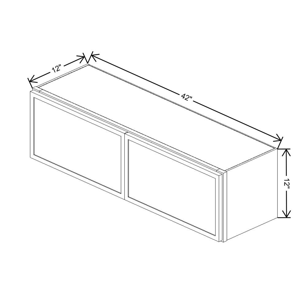 Cubitac Prestige Dover Latte 42" W X 12" H Wall Cabinet