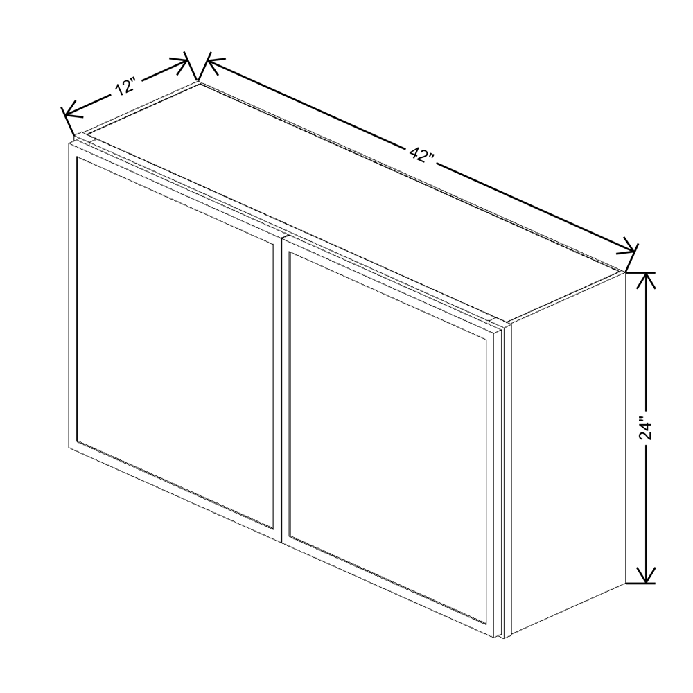 Cubitac Imperial Bergen Latte Wall 4224 Cabinet