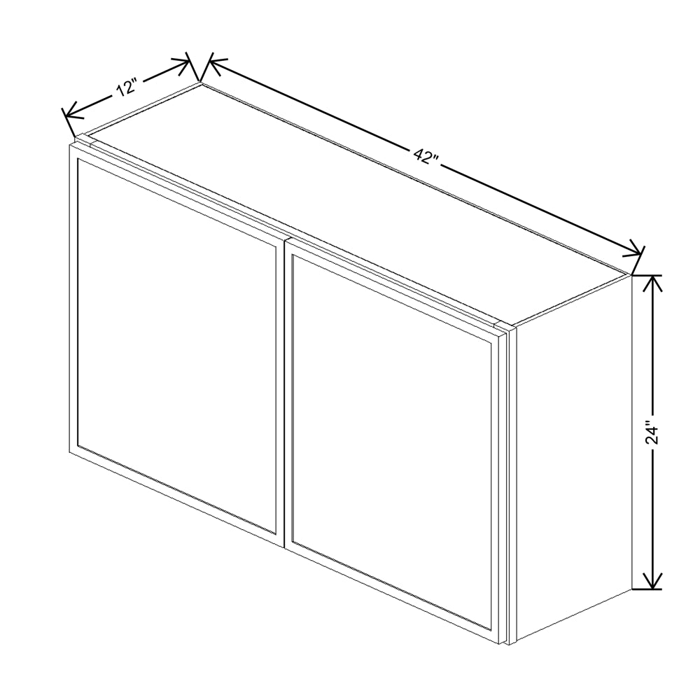 Cubitac Prestige Newport Latte 42"W X 24"H Wall Cabinet