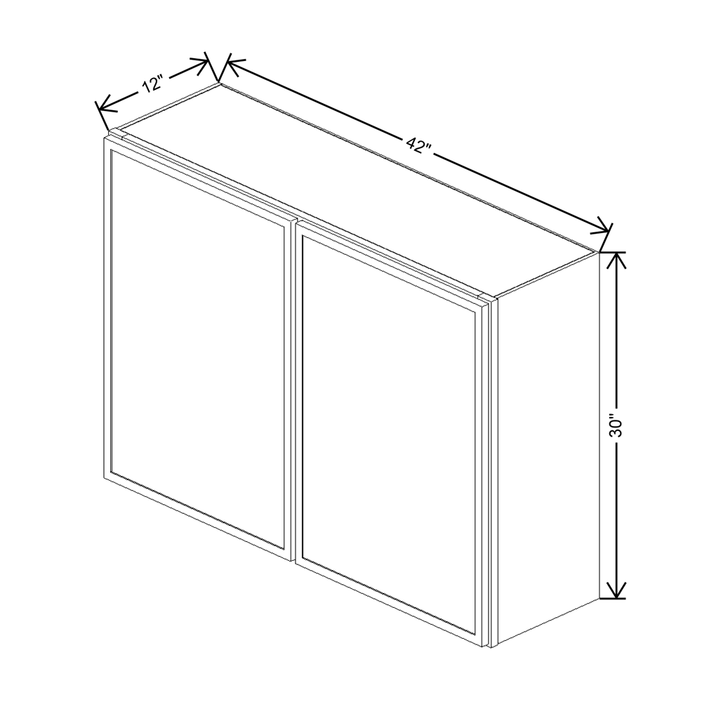 Cubitac Basic Oxford Pastel 42"W X 30"H Wall Cabinet