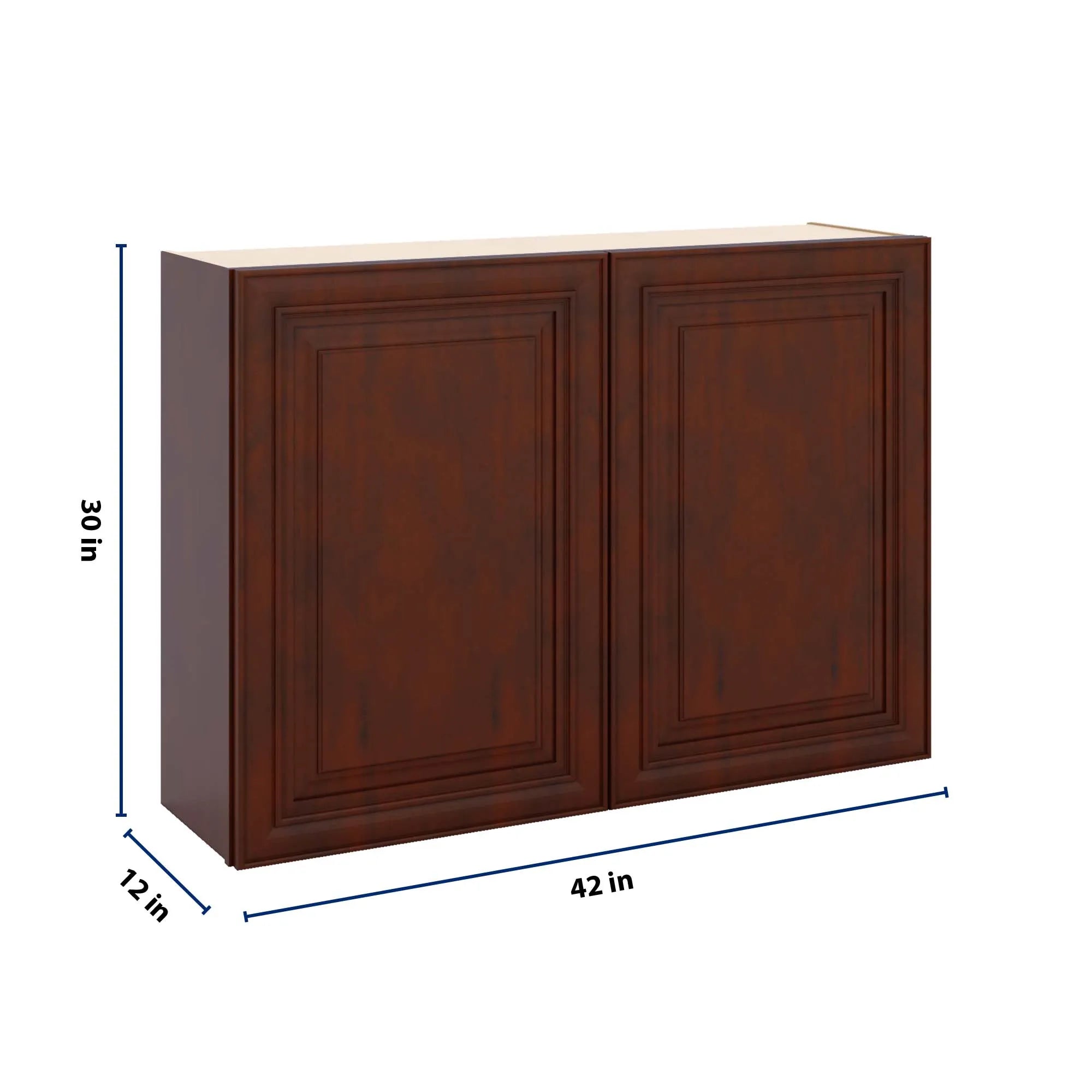 J&K Mahogany J5 Double Door Wall Cabinet - 42" W x 30" H
