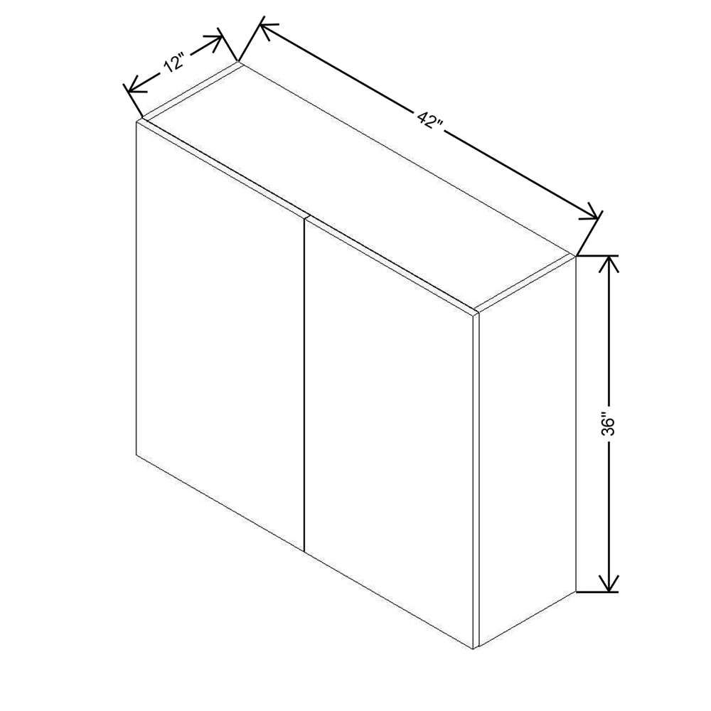 CNC Classic Milano Ash 30" W X 30" H Aluminum Frame Glass Door - Vertical