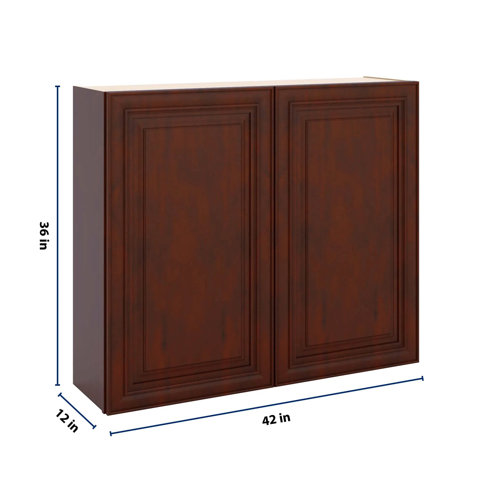 J&K Mahogany J5 Double Door Wall Cabinet - 42" W x 36" H