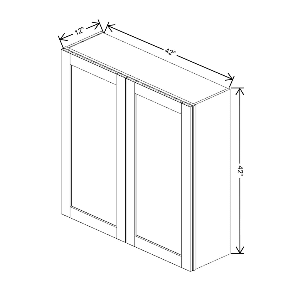 J&K Sage E3 Double Door Wall Cabinet - 42" W x 42" H