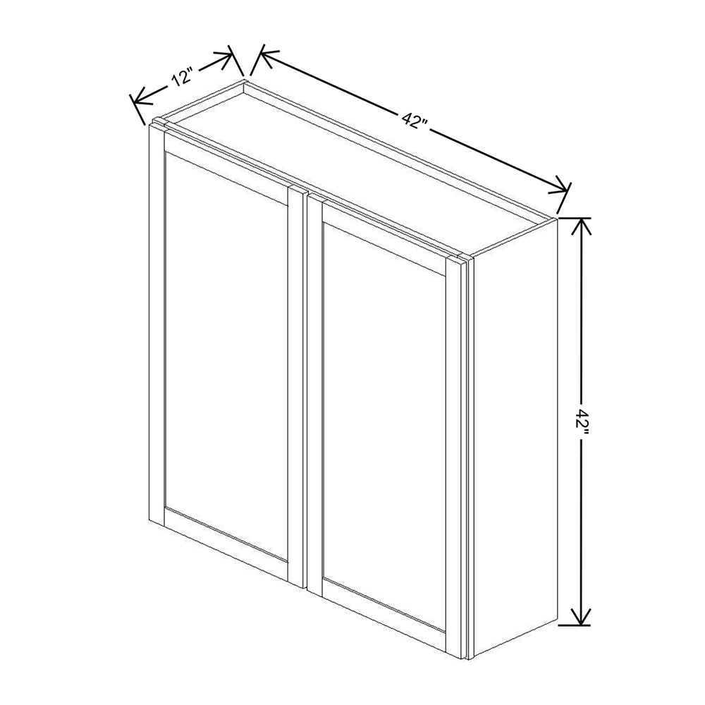 Wolf Classic York White Paint 42"W X 42"H Wall Cabinet