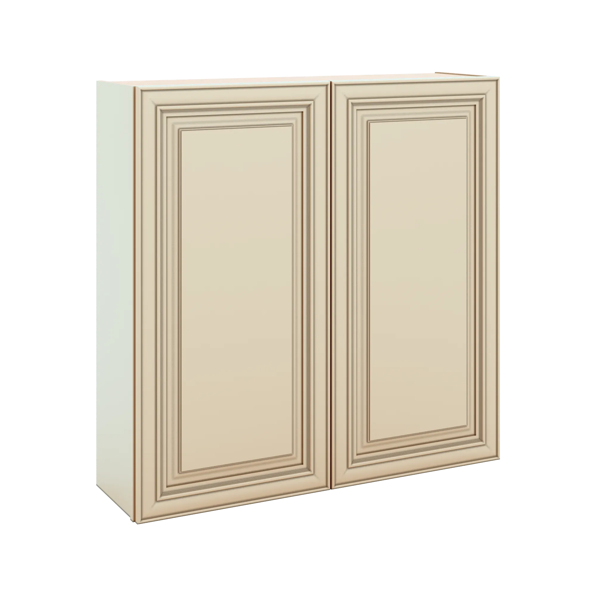J&K Creme Glazed A7 Double Door Wall Cabinet - 42" W x 42" H