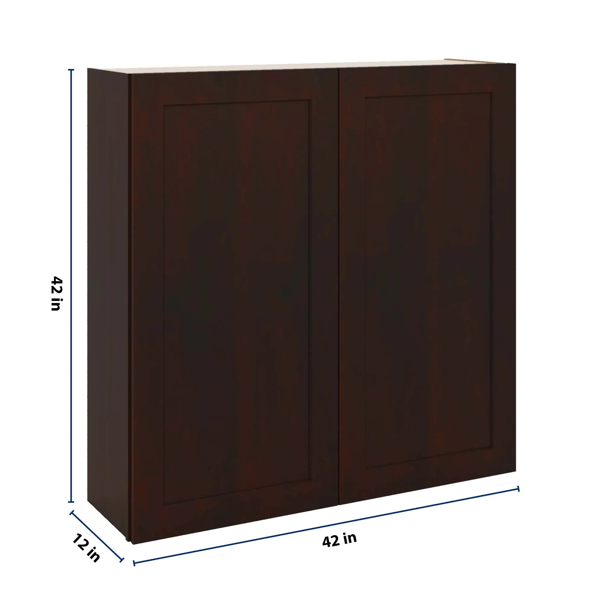 J&K Java Coffee S1 Double Door Wall Cabinet - 42" W x 42" H