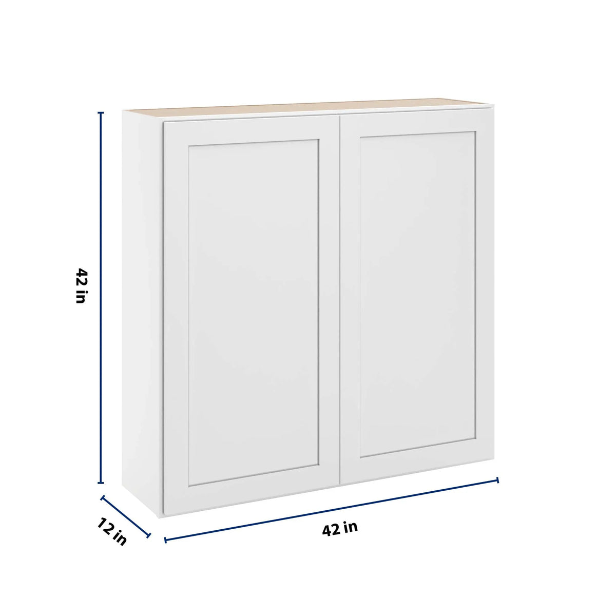 cnc luxor white 42 w x 42 h double door wall cabinet