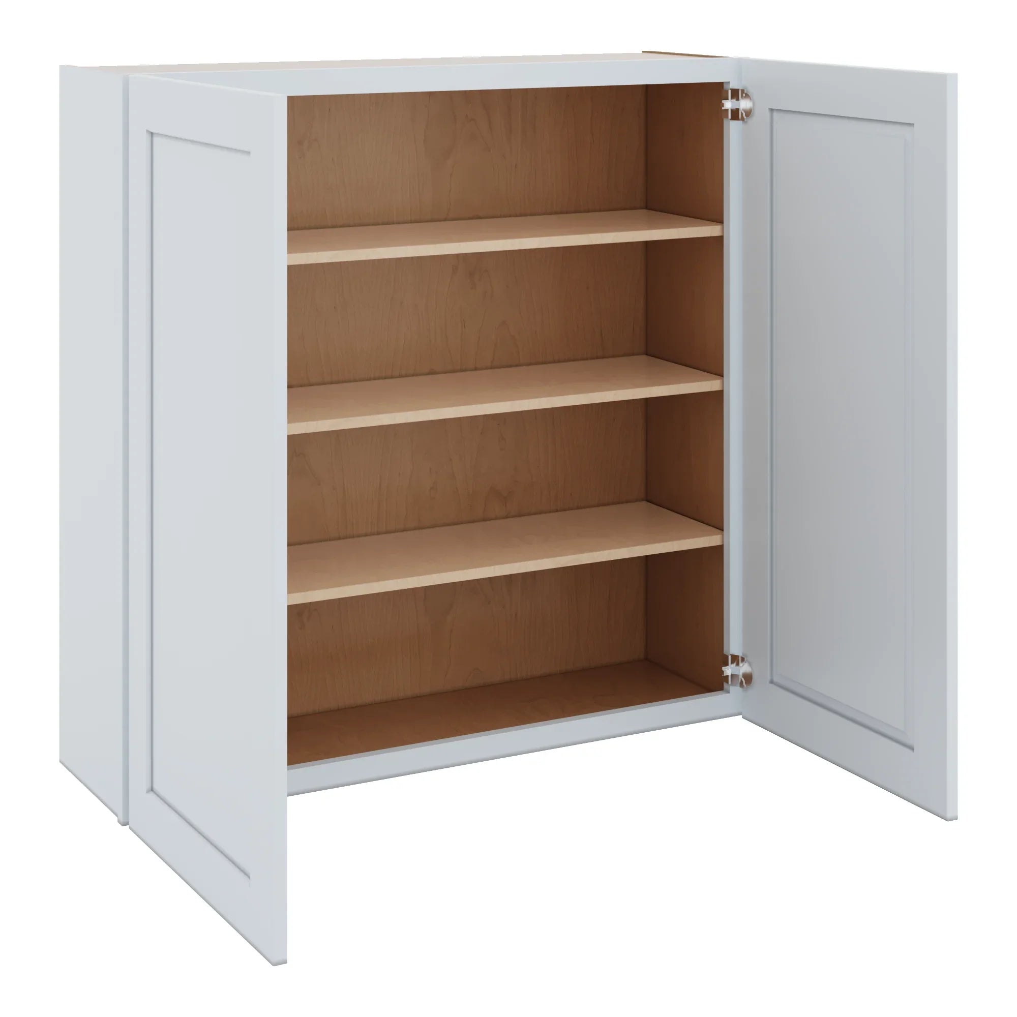 J&K White Shaker S8 Double Door Wall Cabinet   42" W x 42" H