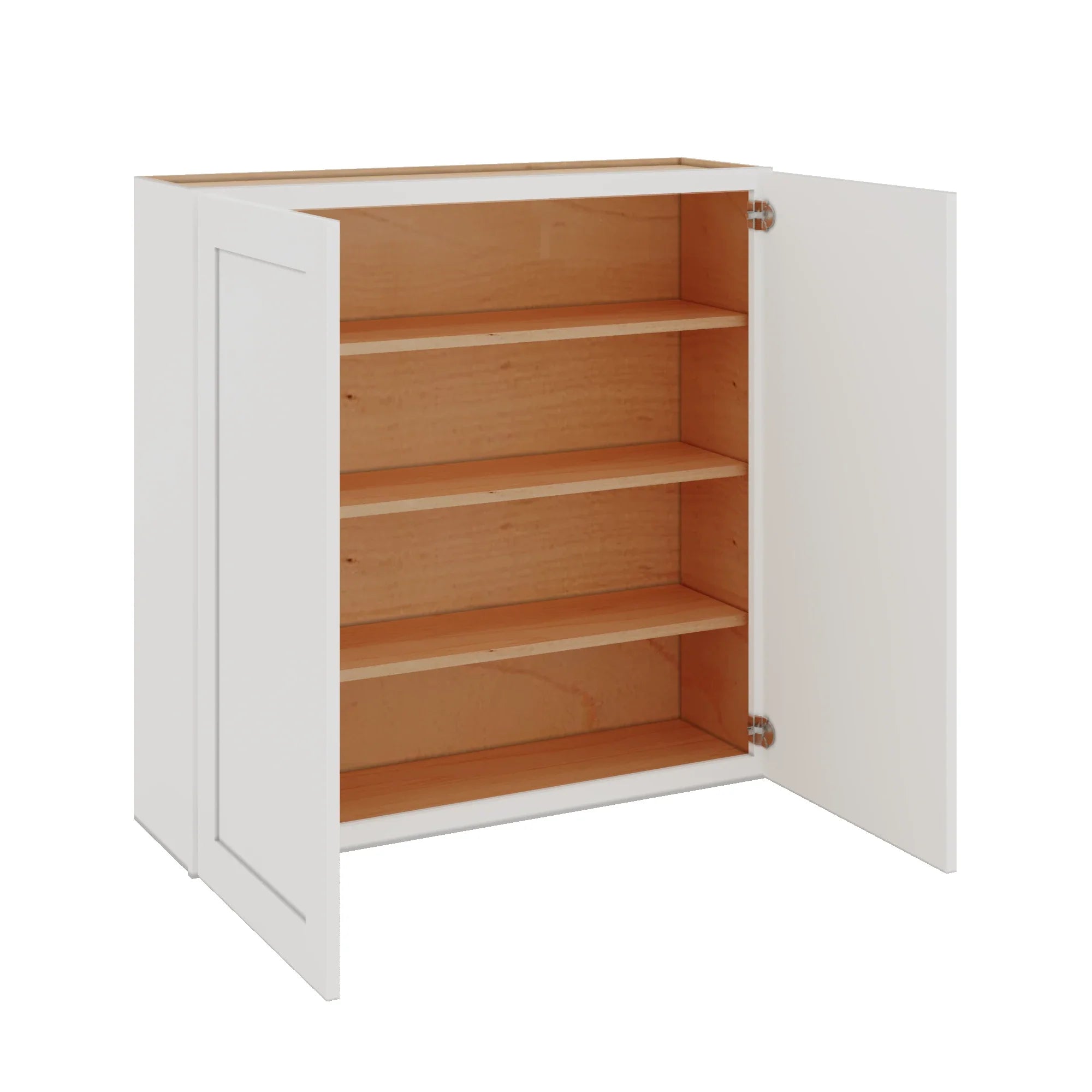 Modernform Cabinet White Shaker 42" W X 42" H X 12" D Double Door Wall Cabinet