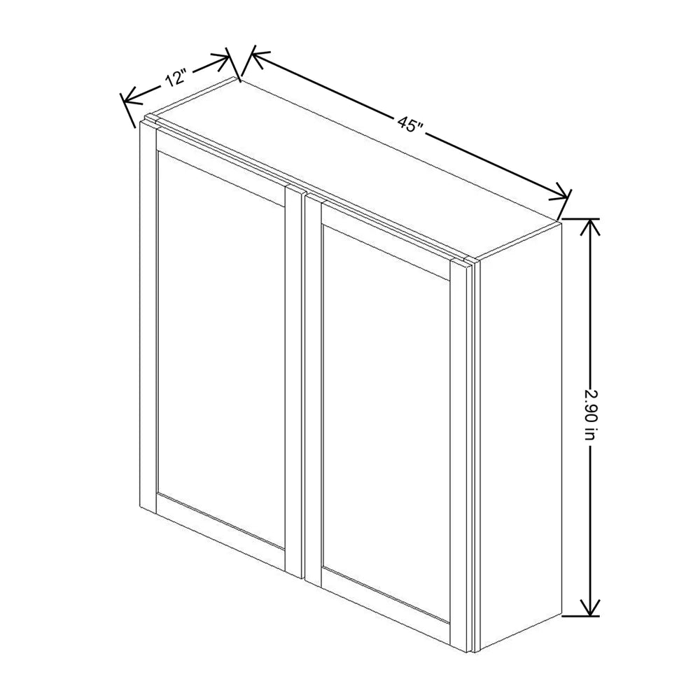 Kitchen Cabinet Distributors Essential White Double Door Wall Cabinet - 45" W x 42" H