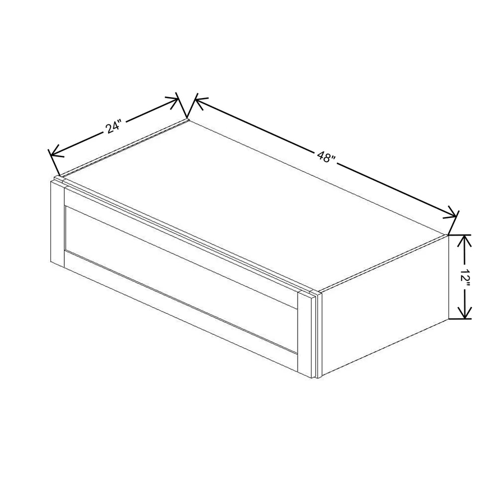 Fabuwood Allure Onyx Horizon 48" W X 12" H X 24" D Lift Up Wall Cabinet