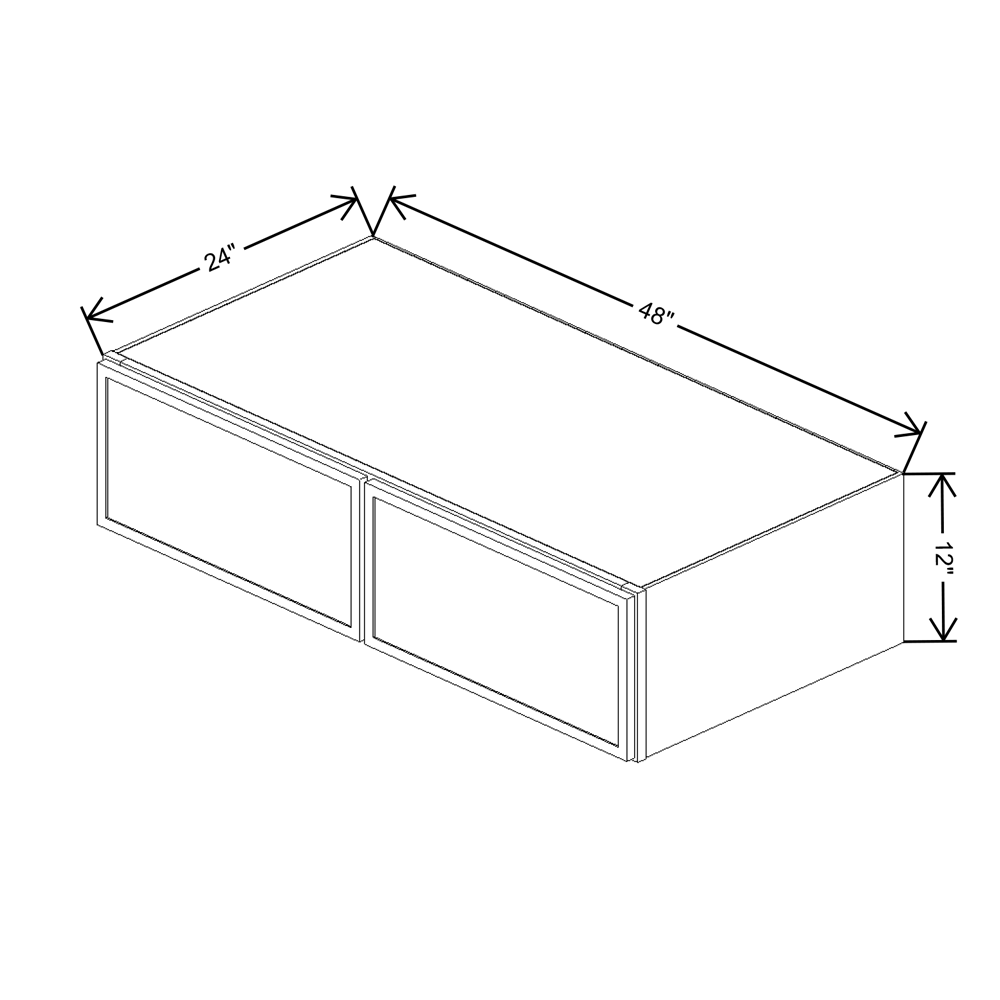 Cubitac Imperial Bergen Latte Wall 4812X24 Deep Cabinet