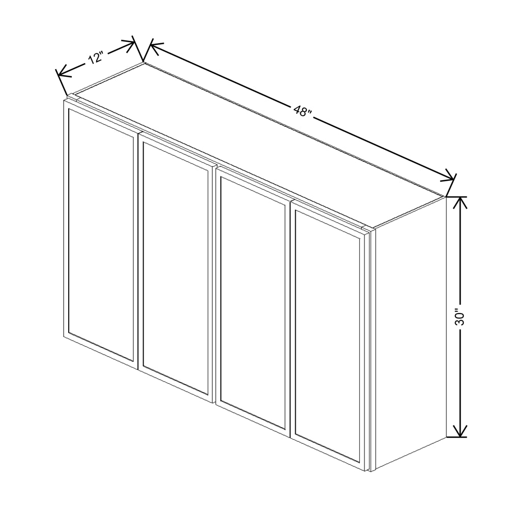 Cubitac Prestige Dover Latte 48" W X 30" H Wall Cabinet