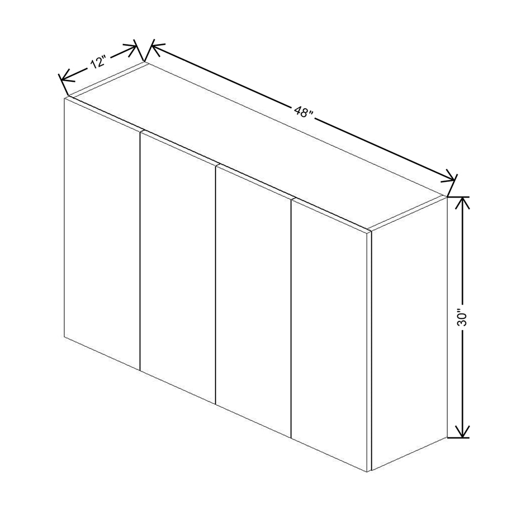 CNC Luxor Harvest 48" W X 30" H Double Door Wall Cabinet