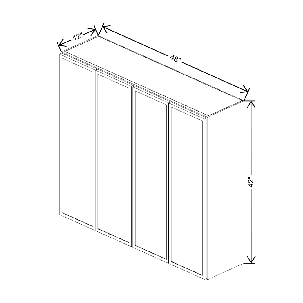 Cubitac Imperial Bergen Latte Wall 4842 Cabinet