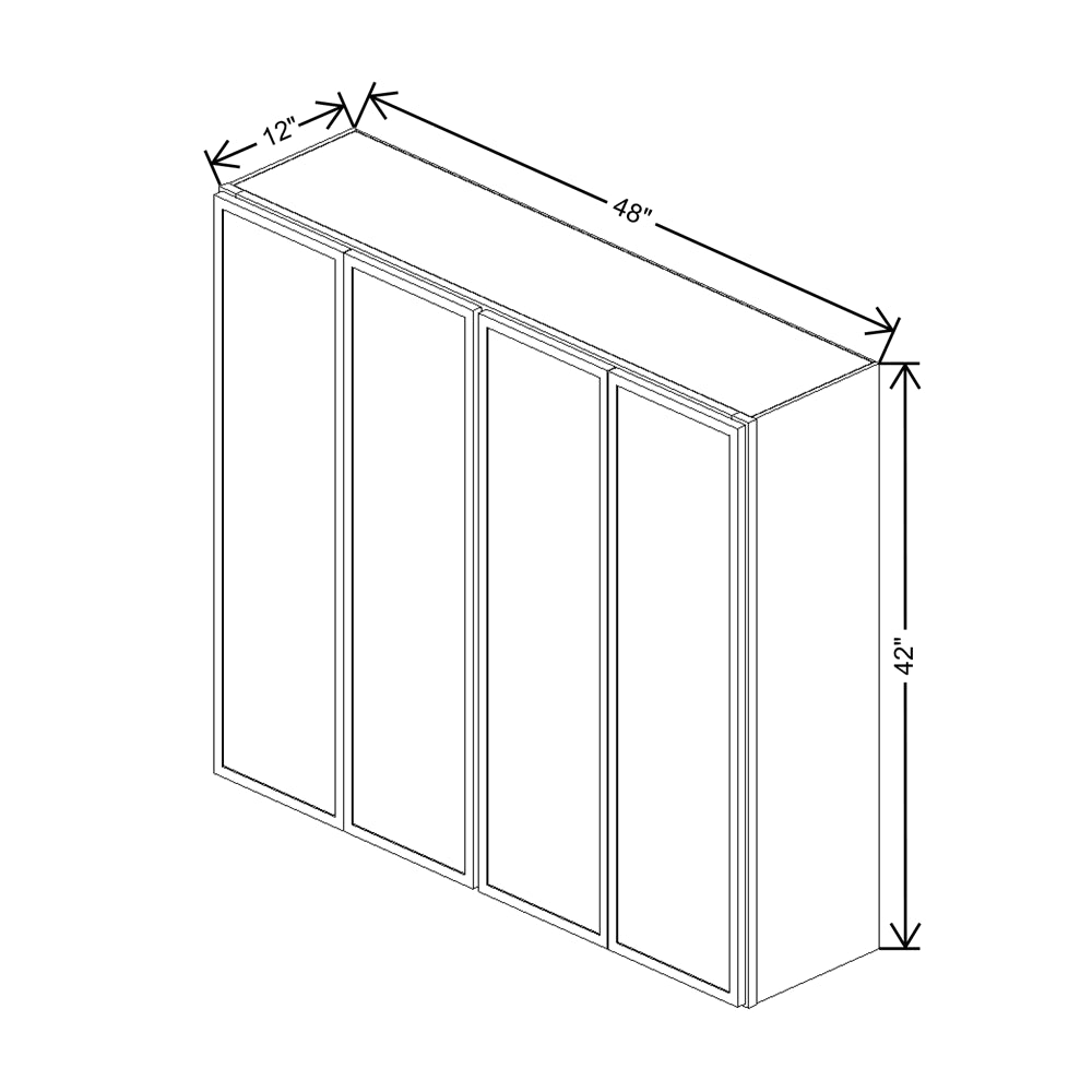 Cubitac Prestige Dover Latte 48" W X 42" H Wall Cabinet