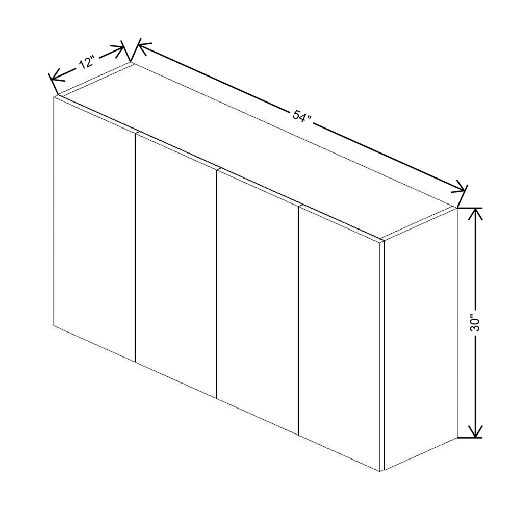 CNC Luxor Harvest 54" W X 30" H Double Door Wall Cabinet