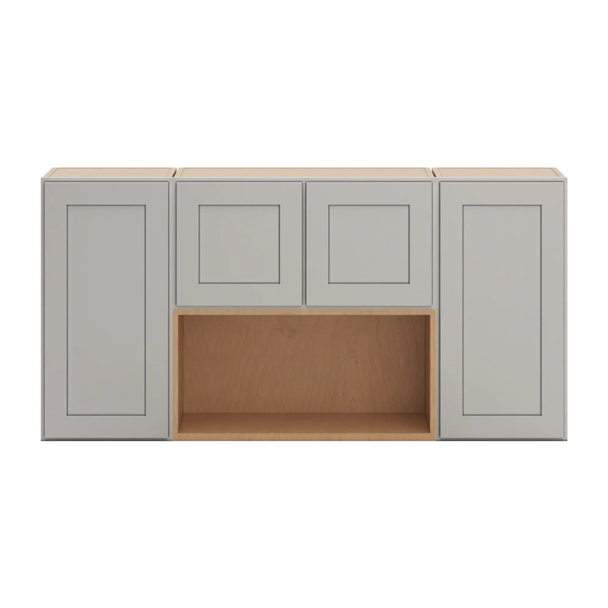 cnc luxor 5 piece misty grey 60 w x 30 h open wall cabinet