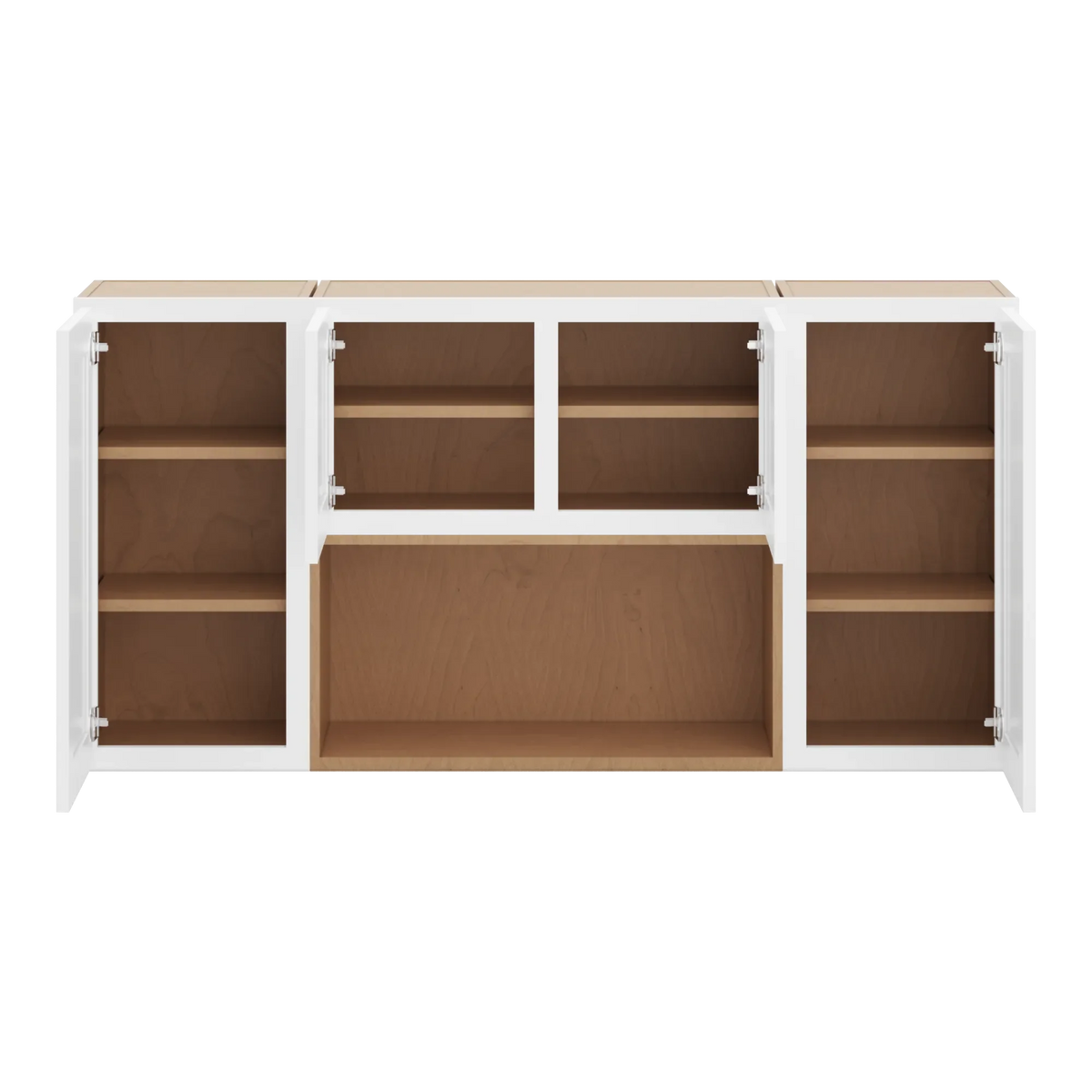 cnc luxor white 60 w x 30 h open wall cabinet