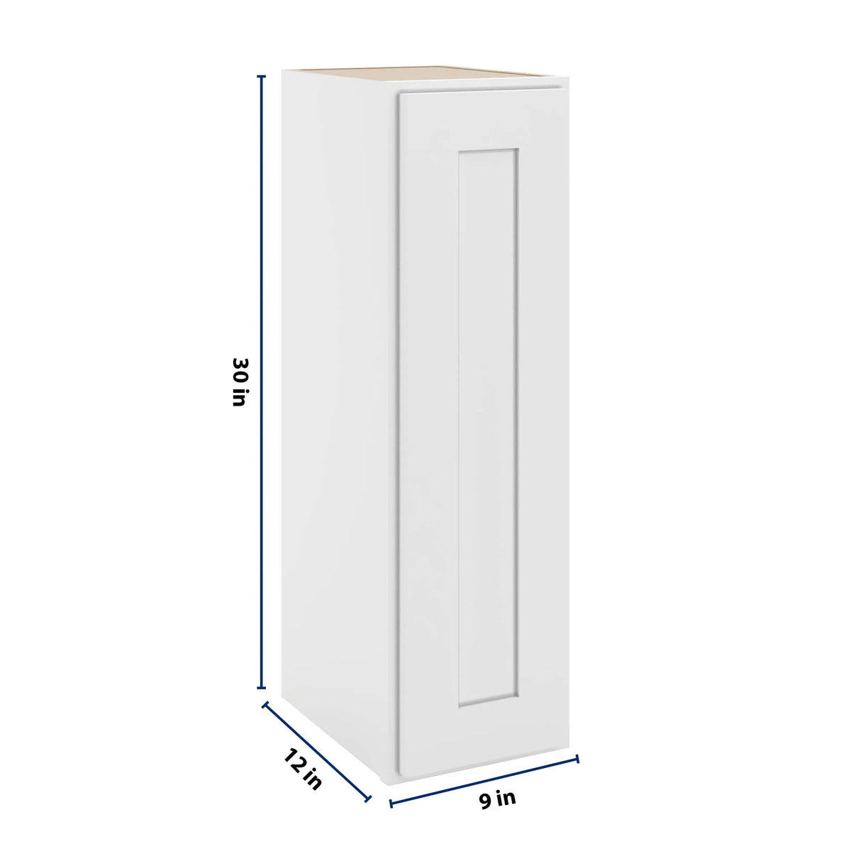 cnc luxor white 9 w x 30 h single door wall cabinet