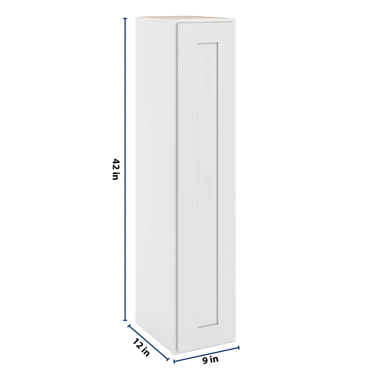 cnc luxor white 09 w x 42 h single door wall cabinet