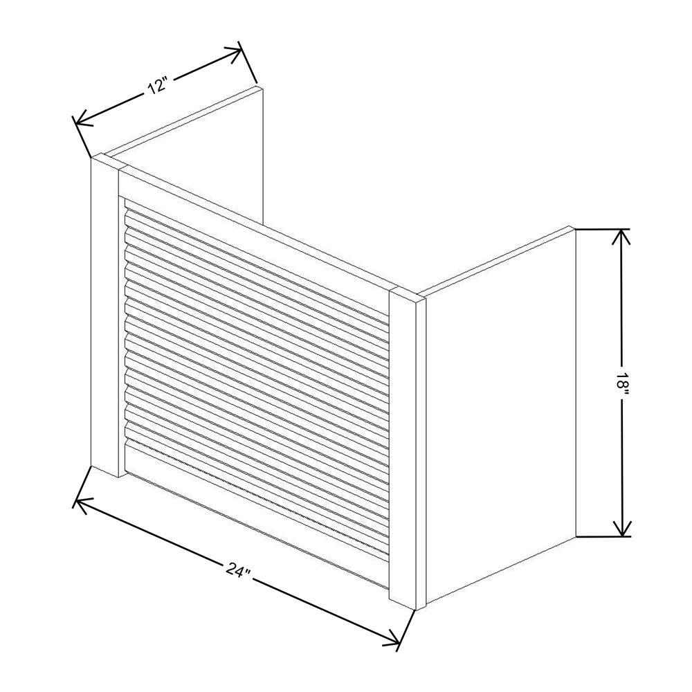 Fabuwood Allure Imperio Dove 24"W x 18"H Wall Appliance Garage