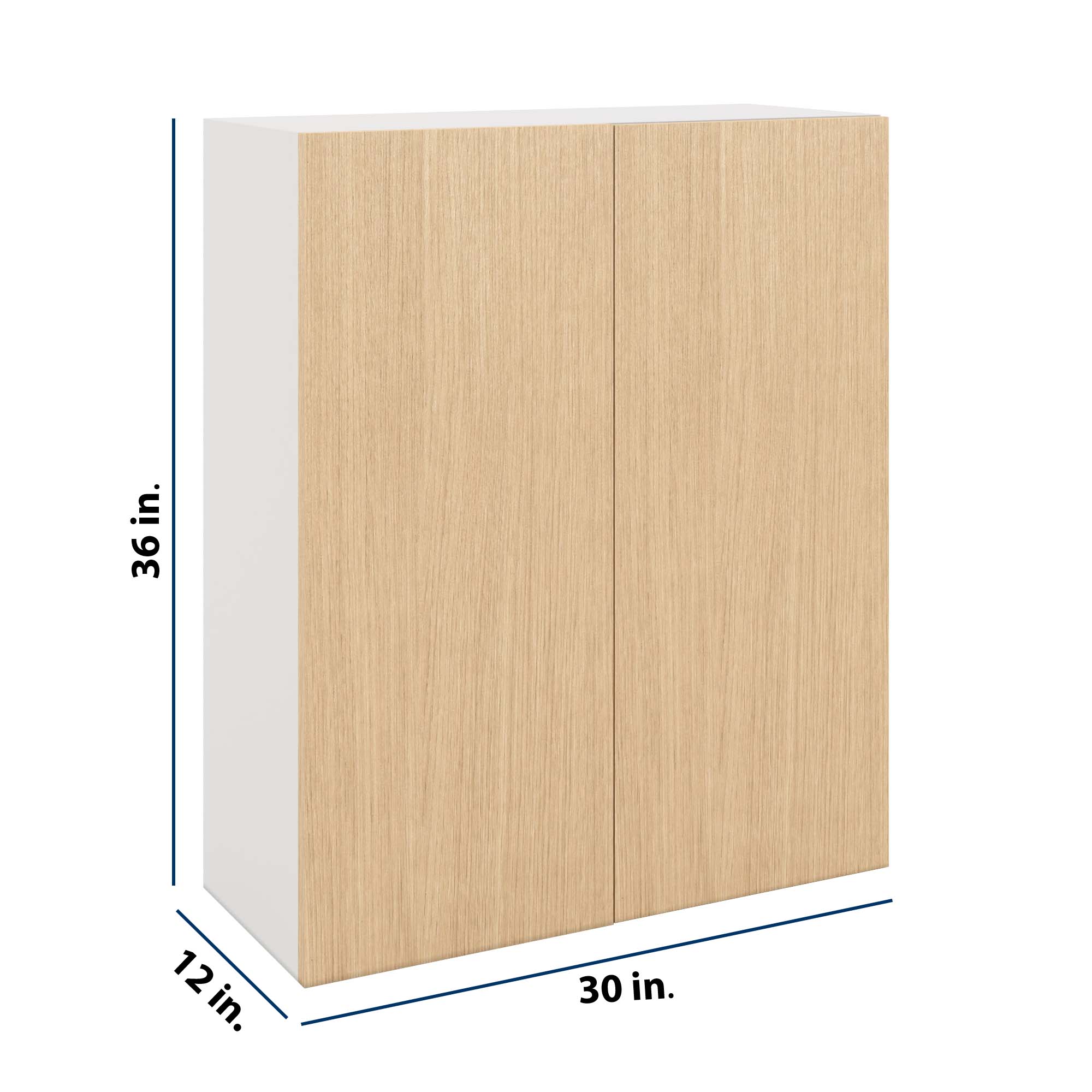 Modernform Cabinet Natural Oak 30" W X 36" H X 12" D Single Door Blind Corner Wall Cabinet