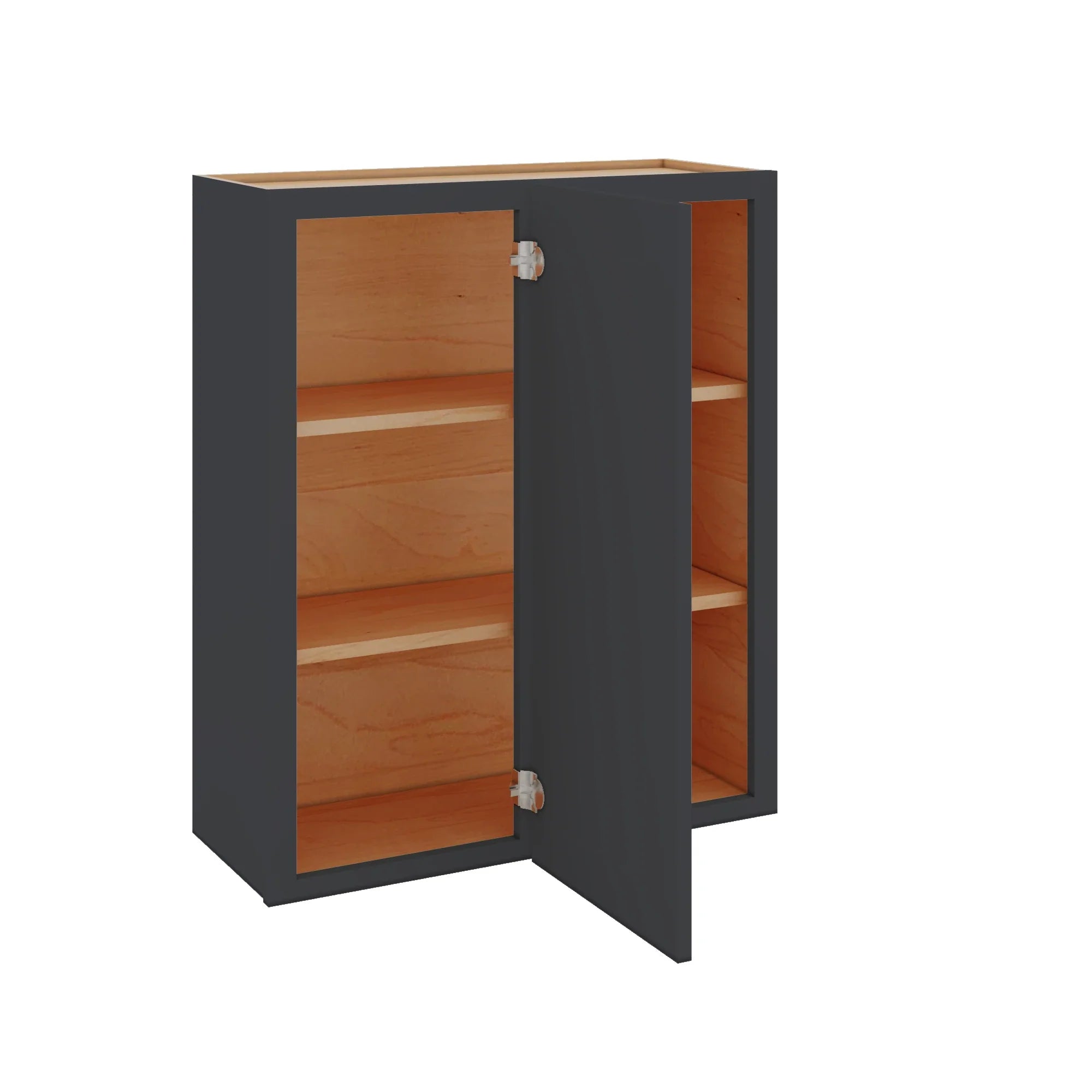 Modernform Cabinet Onyx Black Shaker 30" W X 36" H X 12" D Single Door Blind Corner Wall Cabinet