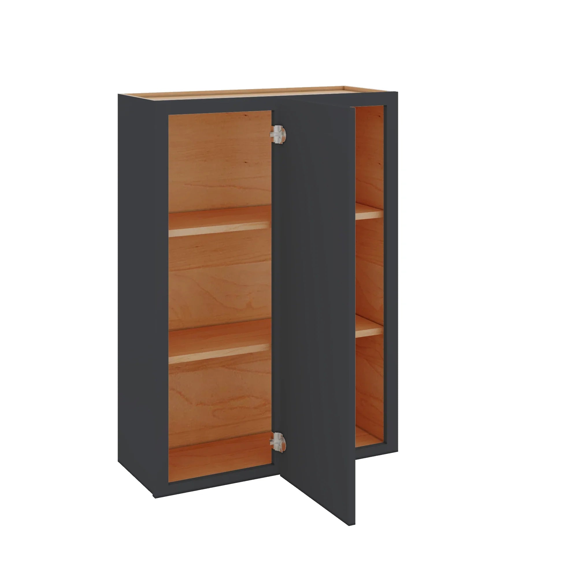 Modernform Cabinet Onyx Black Shaker 30" W X 42" H X 12" D Single Door Blind Corner Wall Cabinet