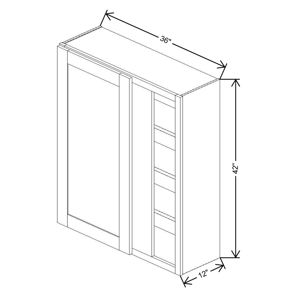 Fabuwood Allure Fusion Kona 36"W X 42"H Single Door Blind Wall