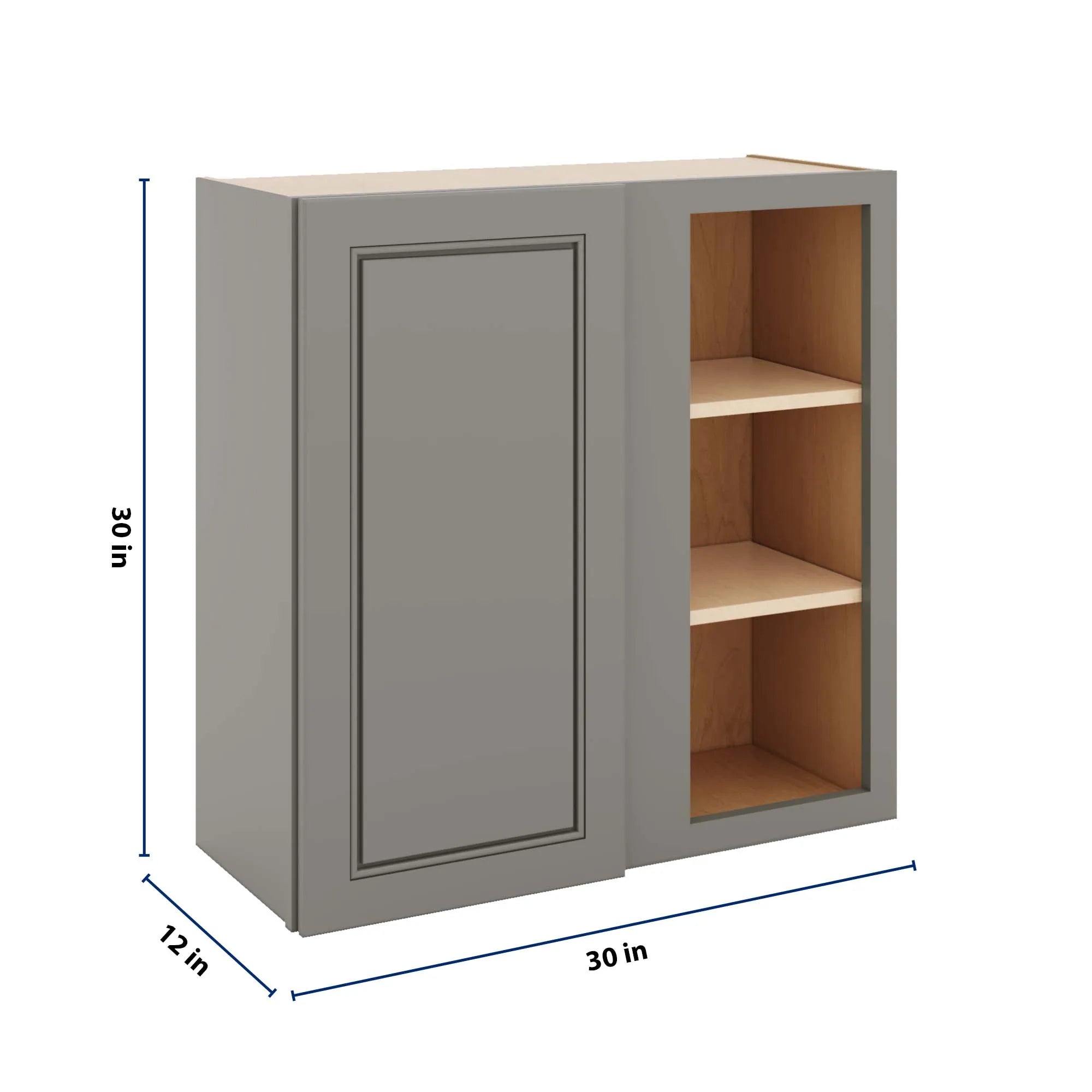 J&K Greige K3 Blind Wall Cabinet - 30" W x 30" H
