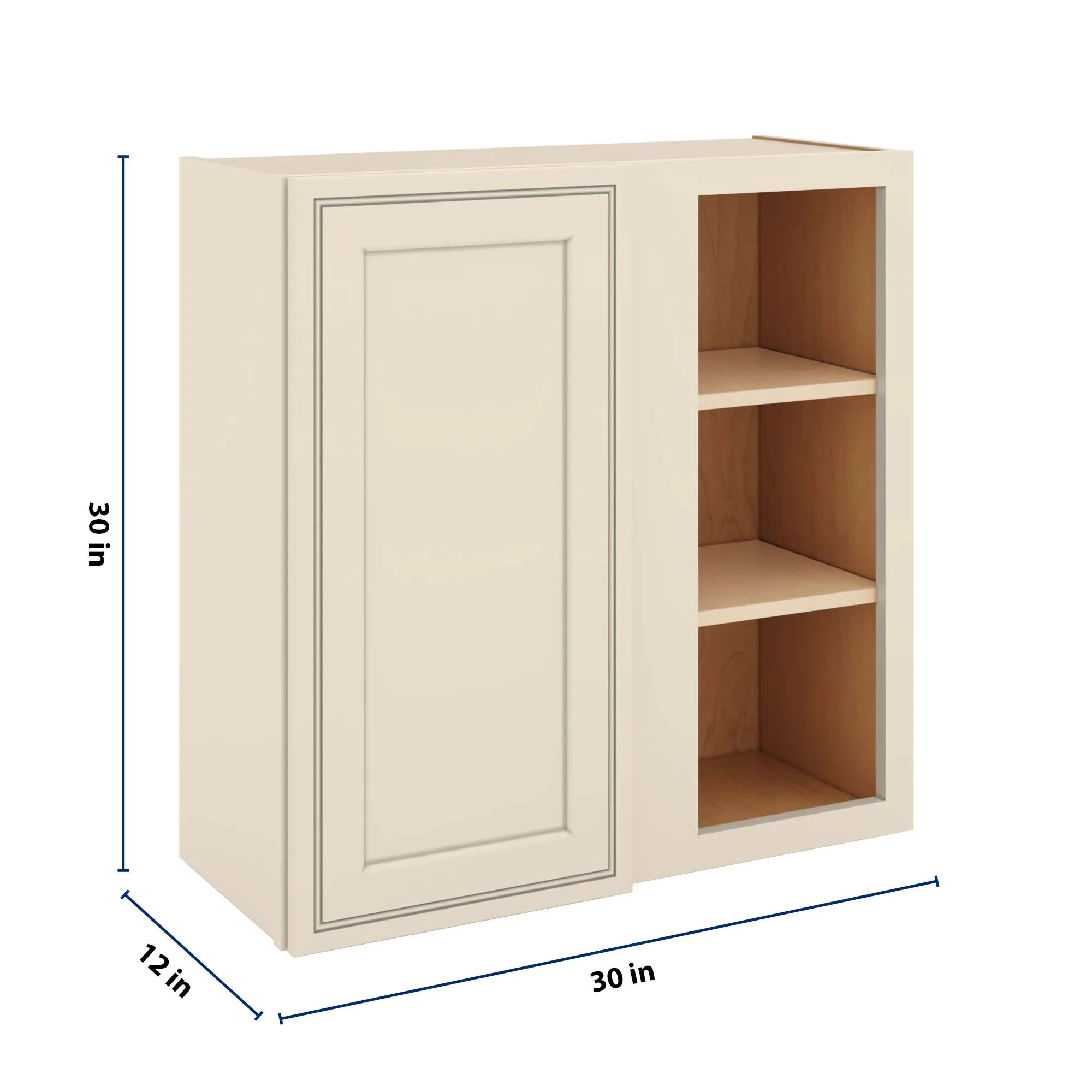 J&K Pearl Glazed H9 Blind Wall Cabinet - 30" W x 30" H