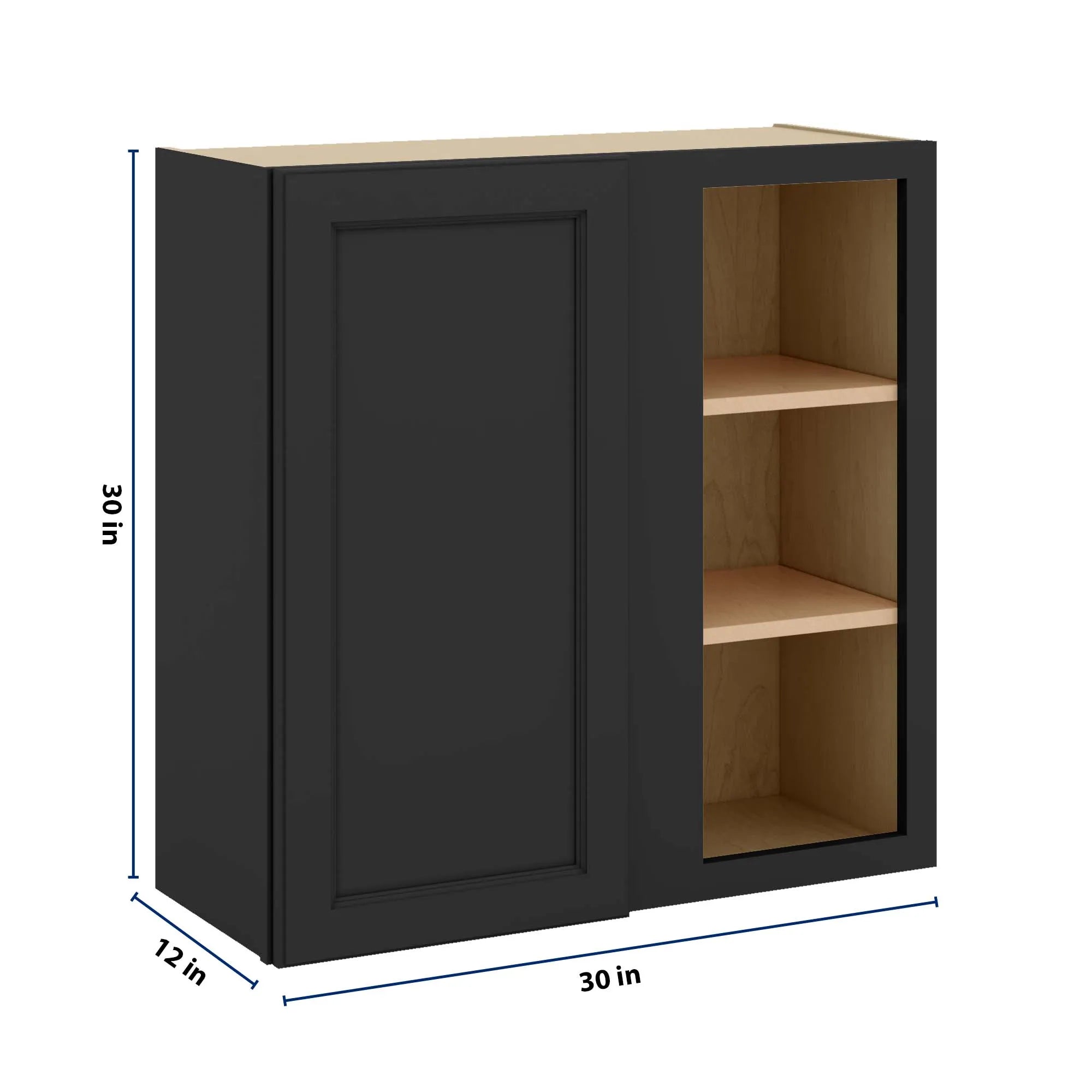 J&K Charcoal E2 Blind Wall Cabinet - 30" W x 30" H