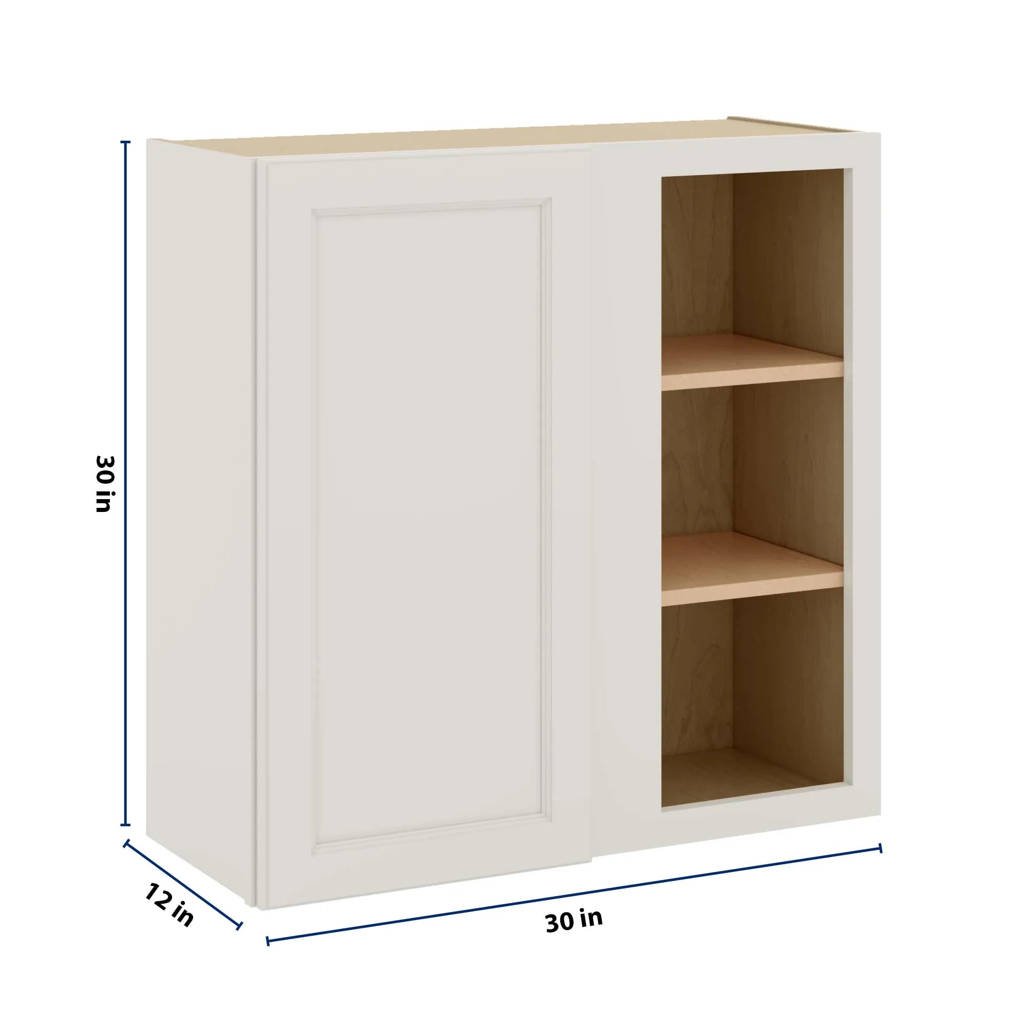 J&K Dove E1 Blind Wall Cabinet - 30" W x 30" H