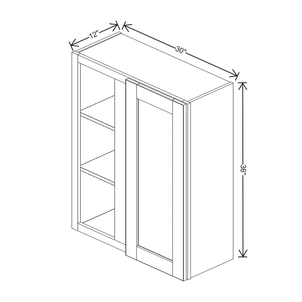 J&K Hazel H8 Blind Wall Cabinet - 30" W x 36" H