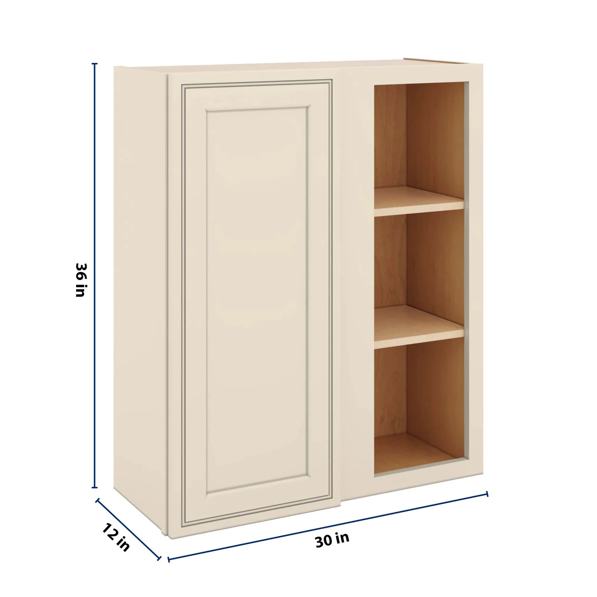 J&K Pearl Glazed H9 Blind Wall Cabinet - 30" W x 36" H
