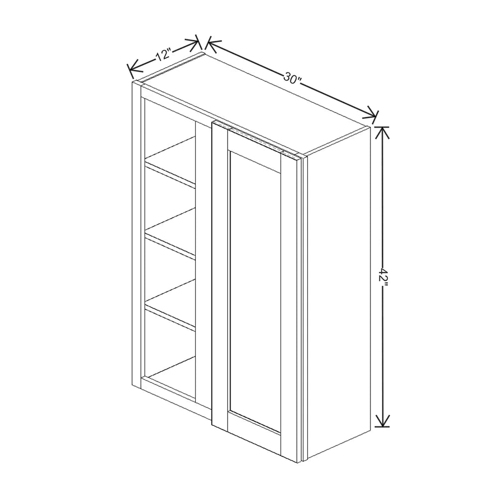 J&K Pure B5 Blind Wall Cabinet - 30" W x 42" H