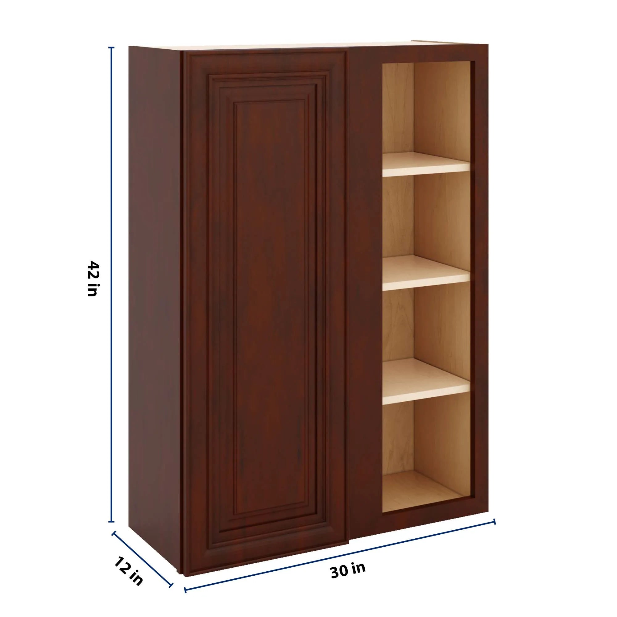 J&K Mahogany J5 Blind Wall Cabinet - 30" W x 42" H