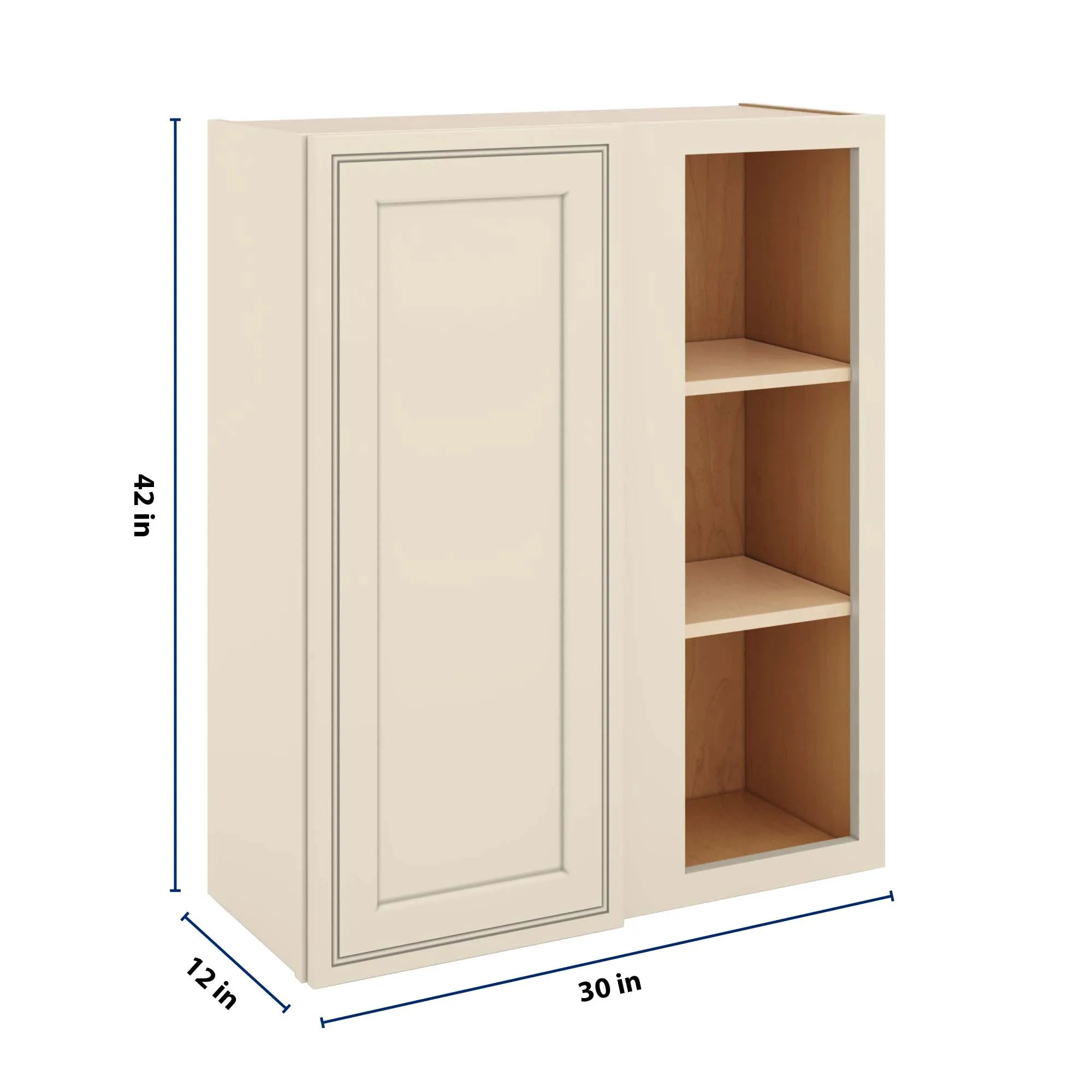 J&K Pearl Glazed H9 Blind Wall Cabinet - 30" W x 42" H