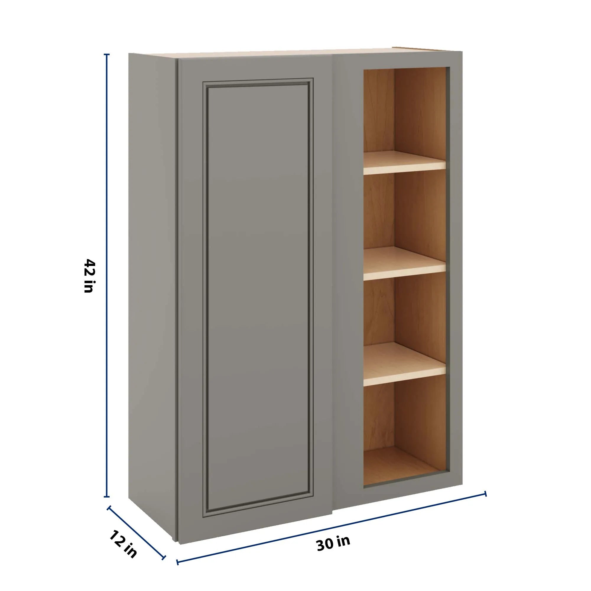 J&K Greige K3 Blind Wall Cabinet - 30" W x 42" H