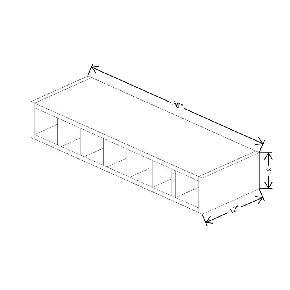 Cubitac Imperial Bergen Latte Wine Cubby 36"W {Horizontal}