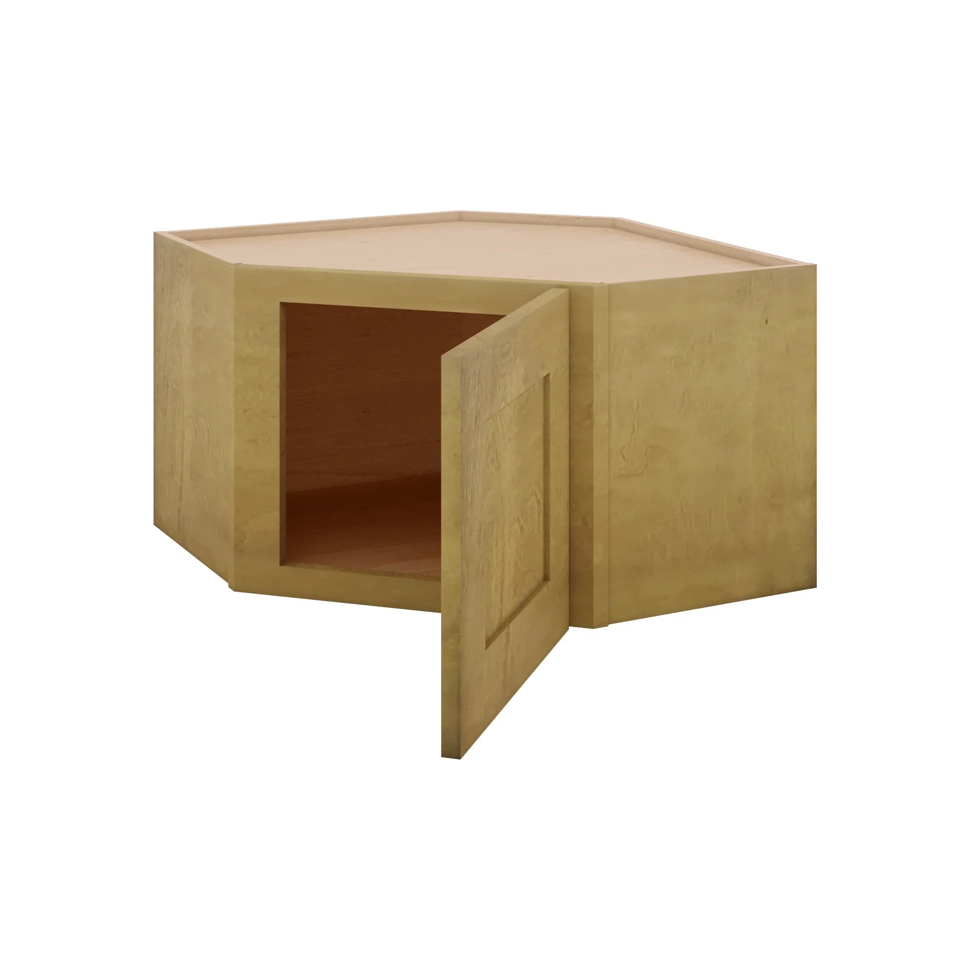 Modernform Cabinet Natural Shaker 24" W X 15" H X 12" D Diagonal Corner Wall Cabinet