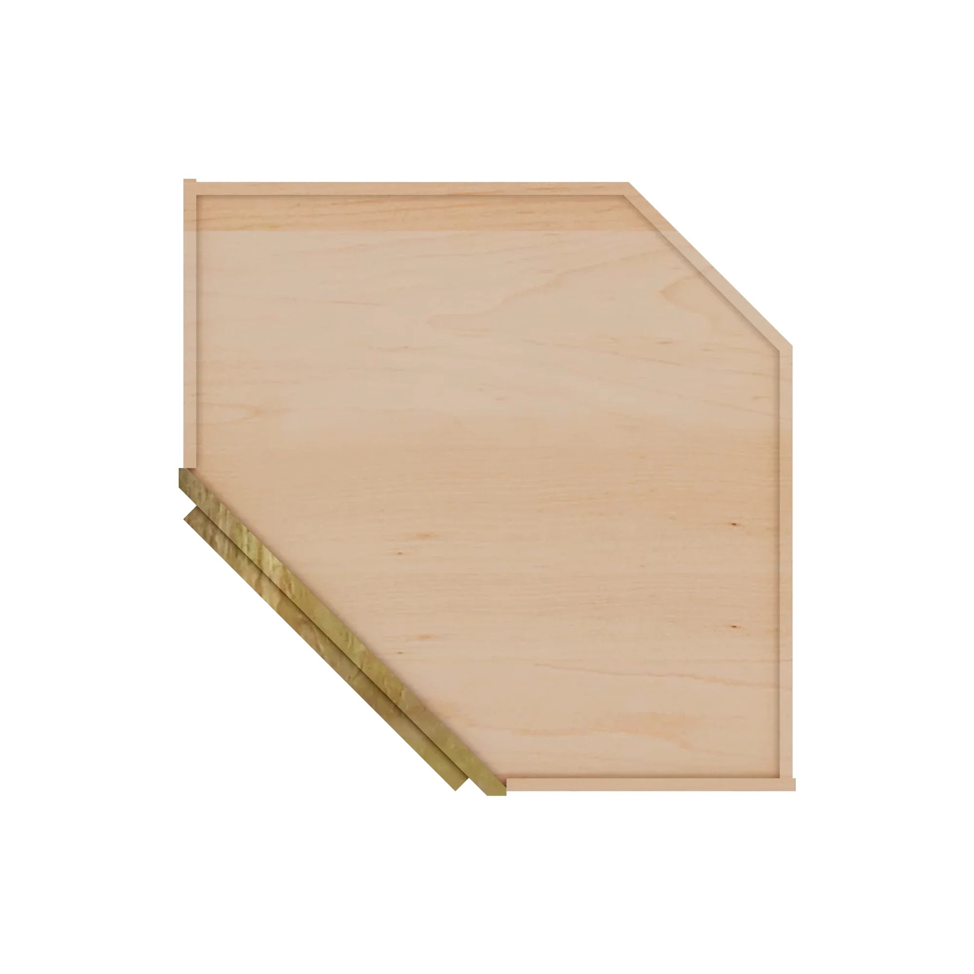 Modernform Cabinet Natural Shaker 24" W X 15" H X 12" D Diagonal Corner Wall Cabinet